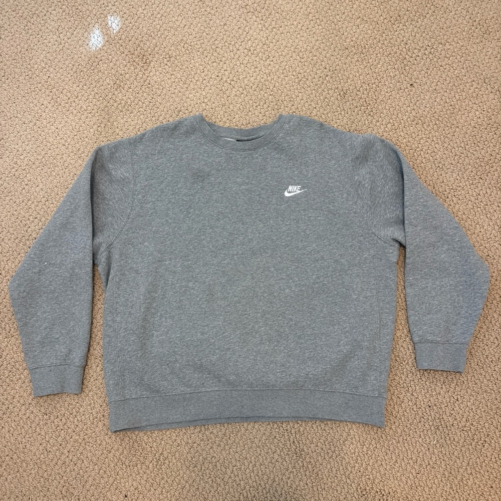 Nike Grey Pullover Crew Neck Sweater Mens Size XL
